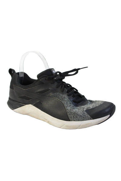 Puma Men's Lace Up Trainer Rubber Sole Athletic Sneakers Black Size 10