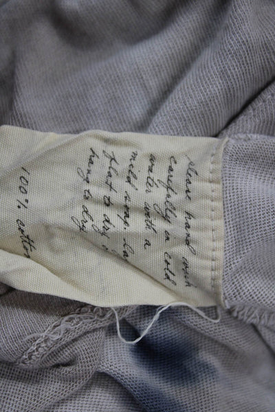 Raquel Allegra Women Basic Sleeveless Cotton Tank Beige Crew Neck Size 1