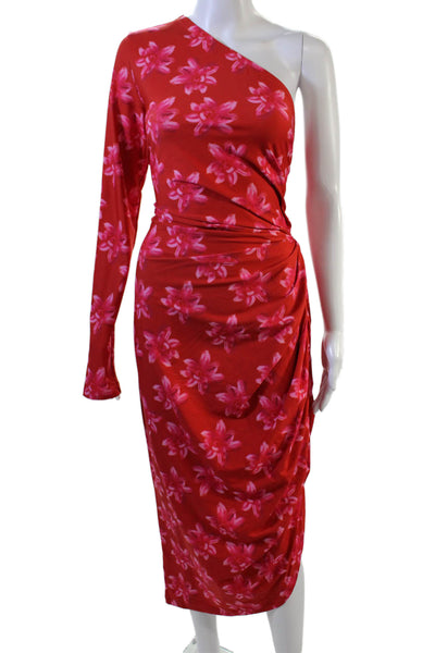 Jonathan Cohen Women Bodycon Sheath Red Long Sleeve Dress Size XL