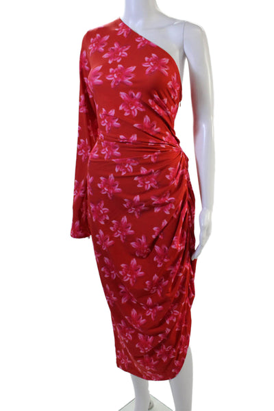 Jonathan Cohen Women Bodycon Sheath Red Long Sleeve Dress Size XL