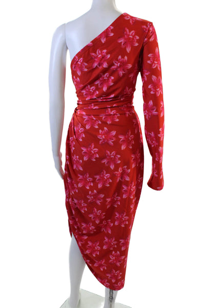 Jonathan Cohen Women Bodycon Sheath Red Long Sleeve Dress Size XL