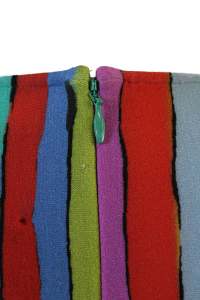 Jonathan Cohen Women Bodycon Long Sleeve V-Neck Striped Multi Dress Size 2XL