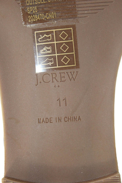 J Crew Womens Metallic Open Toe Ankle Strap Sandals Gold Size 11