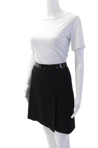 Ralph Lauren Black Label Women A-Line Mini Skirt Black Size 4