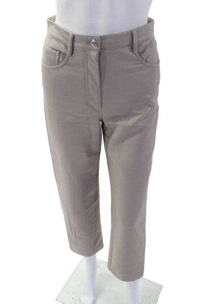 Wilfred Women Ankle Cropped Pants Gray 100% Polyurethane Button Size 4