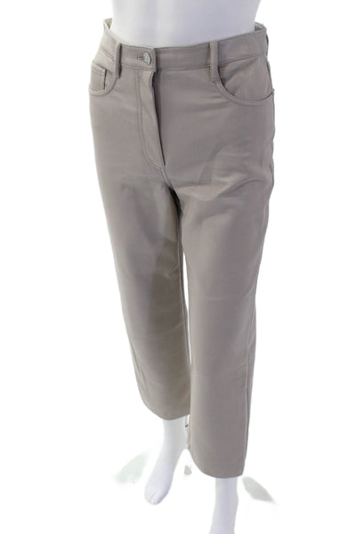 Wilfred Women Ankle Cropped Pants Gray 100% Polyurethane Button Size 4