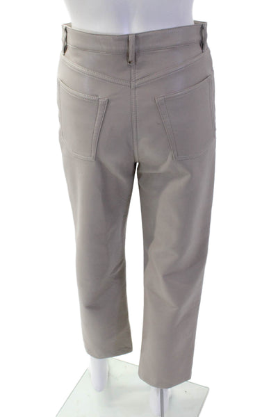 Wilfred Women Ankle Cropped Pants Gray 100% Polyurethane Button Size 4
