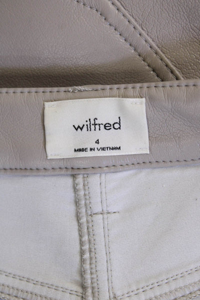 Wilfred Women Ankle Cropped Pants Gray 100% Polyurethane Button Size 4