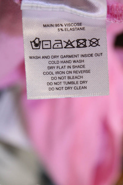 Tiger Mist Women Pink Cropped Camisole Square Neck Viscose Size XS
