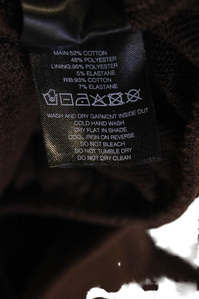 Tiger Mist Women Full-Zip Hoodie Brown Graphic 52% Cotton Size XS