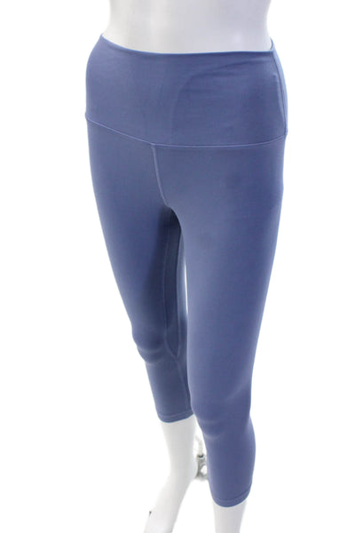 Lululemon Women Capri Cropped Leggings Blue Nylon Size 6