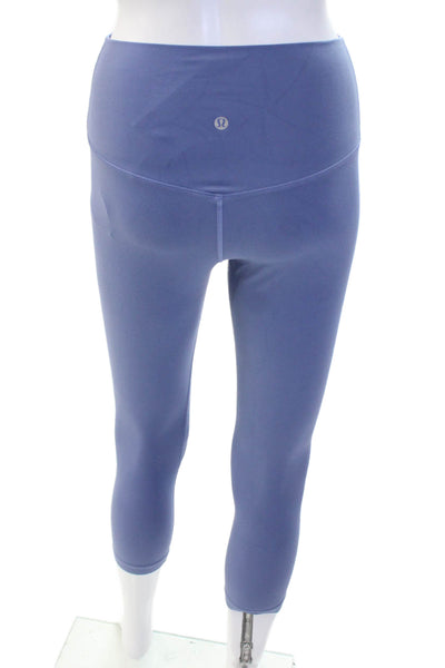 Lululemon Women Capri Cropped Leggings Blue Nylon Size 6
