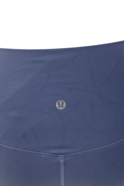 Lululemon Women Capri Cropped Leggings Blue Nylon Size 6