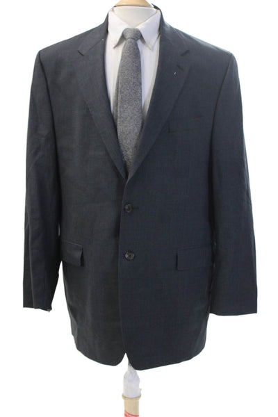 Lauren Ralph Lauren Mens Dark Gray Wool-Cashmere Classic Suit Jacket Size L