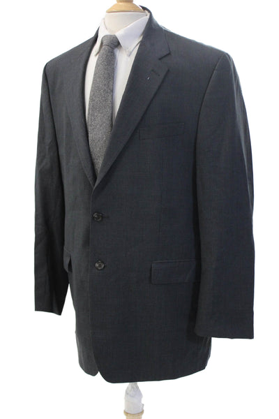 Lauren Ralph Lauren Mens Dark Gray Wool-Cashmere Classic Suit Jacket Size L