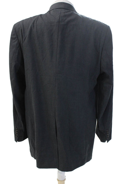 Lauren Ralph Lauren Mens Dark Gray Wool-Cashmere Classic Suit Jacket Size L