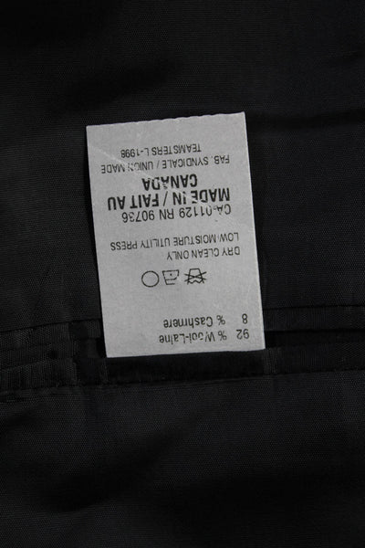 Lauren Ralph Lauren Mens Dark Gray Wool-Cashmere Classic Suit Jacket Size L