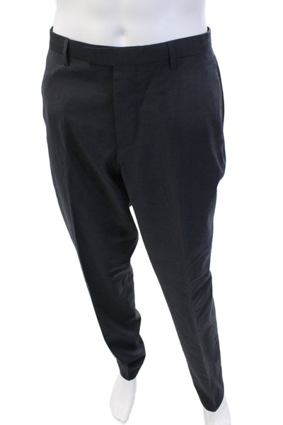 Boss Hugo Boss Men Dark Blue Virgin Wool Dress Pants Size 36