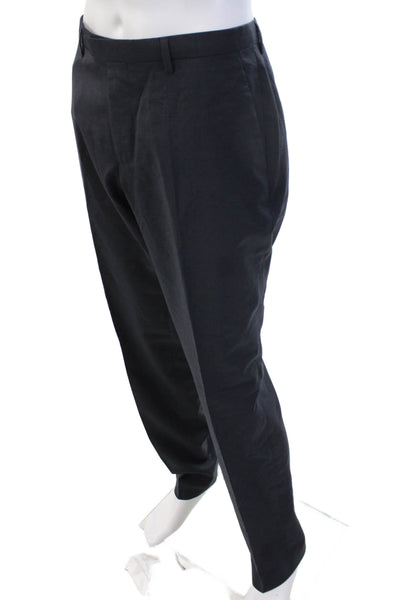 Boss Hugo Boss Men Dark Blue Virgin Wool Dress Pants Size 36