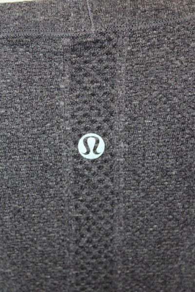 Lululemon, Women Dark Gray Nylon Crew Neck Basic T-Shirt Sleeveless Size 4