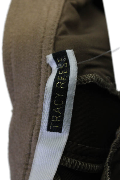 Tracy Reese Unisex Cropped Ankle Brown Faux Suede Pants Size 28