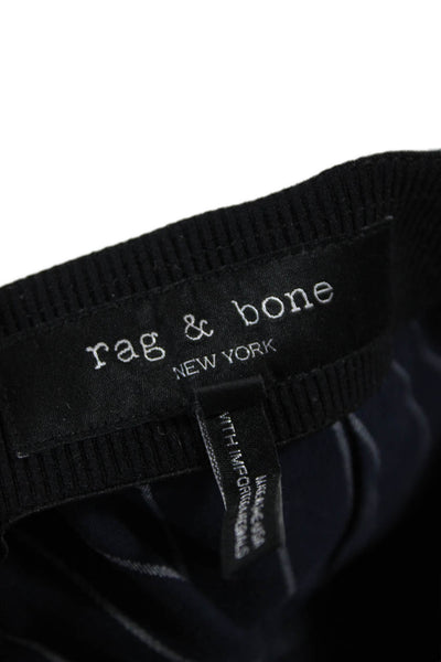 Rag & Bone Women Ankle Cropped Striped Dark Blue Pants Size S