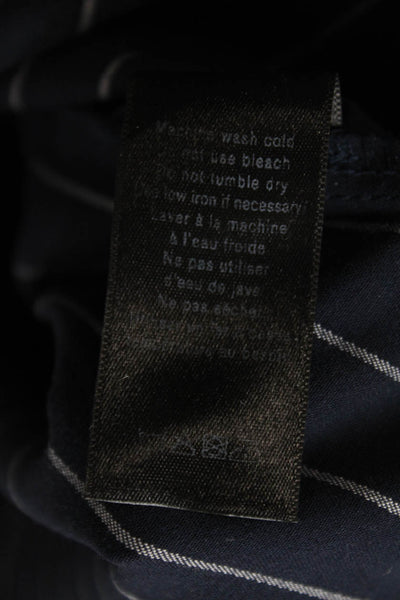Rag & Bone Women Ankle Cropped Striped Dark Blue Pants Size S