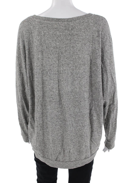 Joie Unisex Pullover Sweater Gray Round Neck Long Sleeve Size M
