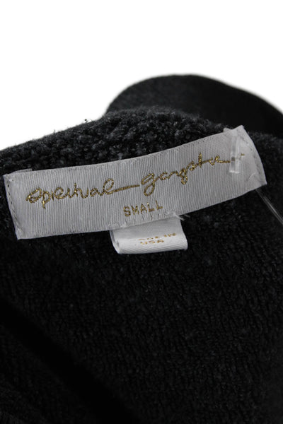 Spiritual Gangster Women Pullover Sweatshirt Dark Gray Graphic Crew Neck Size S