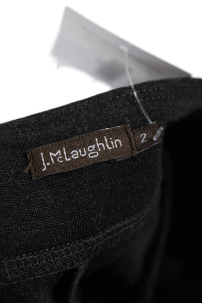 J. Mclaughlin Womens Ankle Dress Pants Dark Gray Zip Size 2