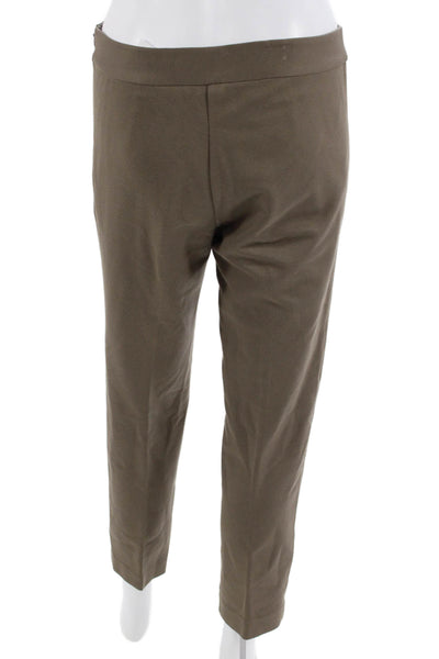 Trina Turk Women Ankle Cropped Dress Pants Brown Zip Size 28