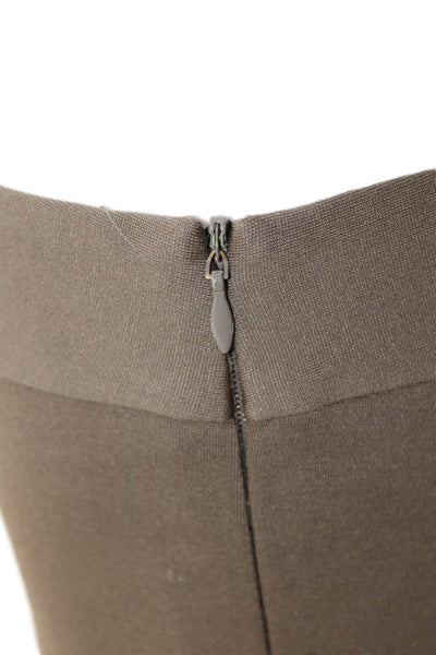Trina Turk Women Ankle Cropped Dress Pants Brown Zip Size 28
