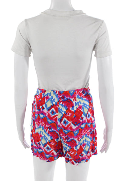 Zara Womens Blue Geometric Polyester Mini Wrap Skort Size XS