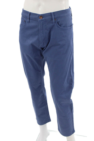 J. Mclaughlin Mens Cropped Chino Pants Blue Cotton Blend Size 32