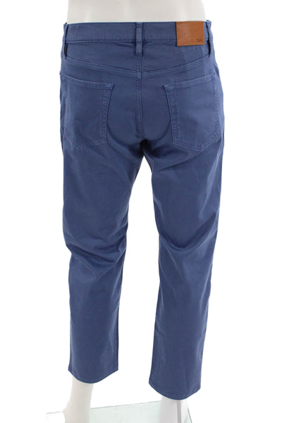 J. Mclaughlin Mens Cropped Chino Pants Blue Cotton Blend Size 32