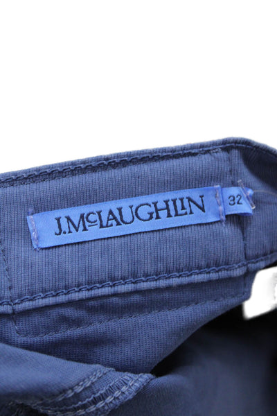 J. Mclaughlin Mens Cropped Chino Pants Blue Cotton Blend Size 32