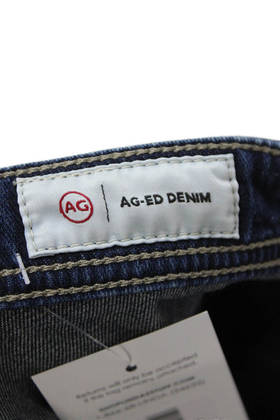 AG Adriano Goldschmied Men Dark Blue Cropped Ankle Jeans Button Size 32