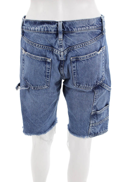 Frame Unisex Bermuda Cargo Shorts Blue Cotton Size 26