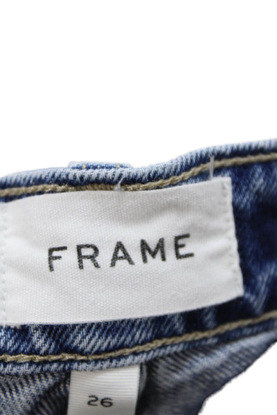 Frame Unisex Bermuda Cargo Shorts Blue Cotton Size 26