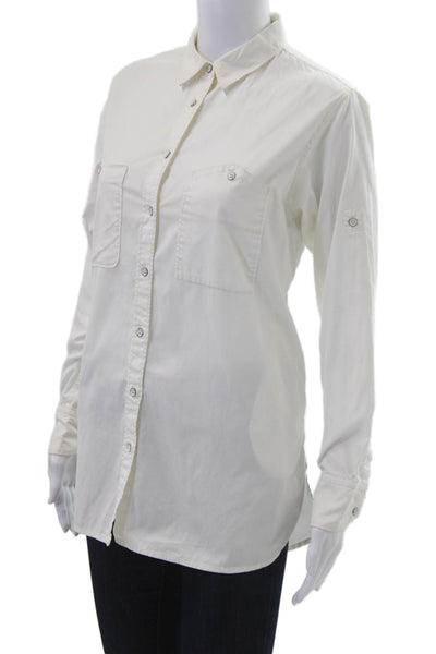 Rag & Bone Womens Collared Basic Button-Up White Cotton Shirt Size S