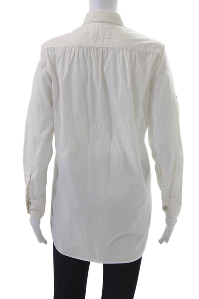 Rag & Bone Womens Collared Basic Button-Up White Cotton Shirt Size S