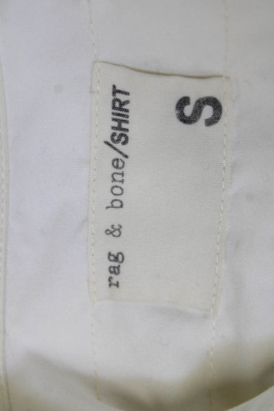 Rag & Bone Womens Collared Basic Button-Up White Cotton Shirt Size S