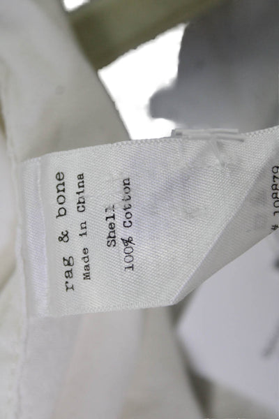 Rag & Bone Womens Collared Basic Button-Up White Cotton Shirt Size S