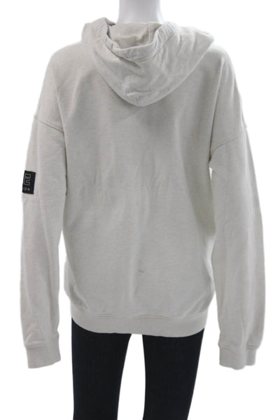 PE Nation Women Pullover Hoodie Beige Long Sleeve 100% Organic Cotton Size M