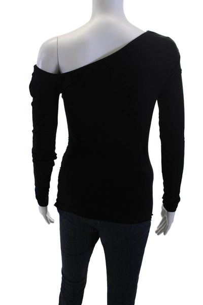 Bailey 44, Women Long Sleeve Black Solid Rayon Spandex Top Size M