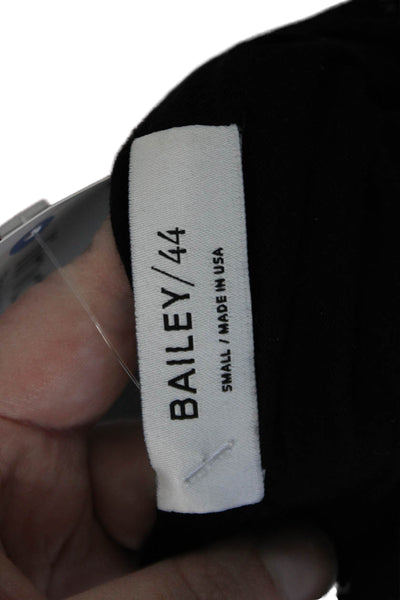 Bailey 44, Women Long Sleeve Black Solid Rayon Spandex Top Size M
