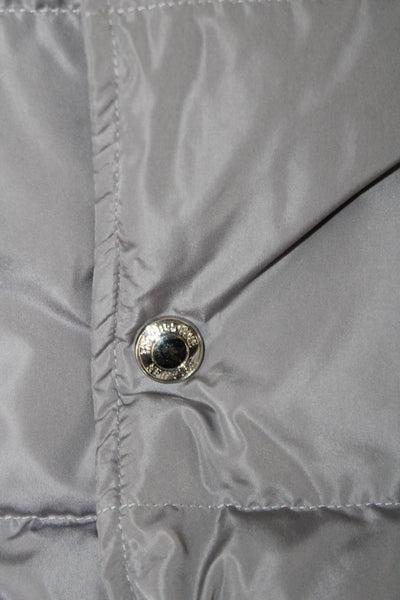 Thom Browne, Mens Quilted Puffer Bomber Jacket Gray Size S