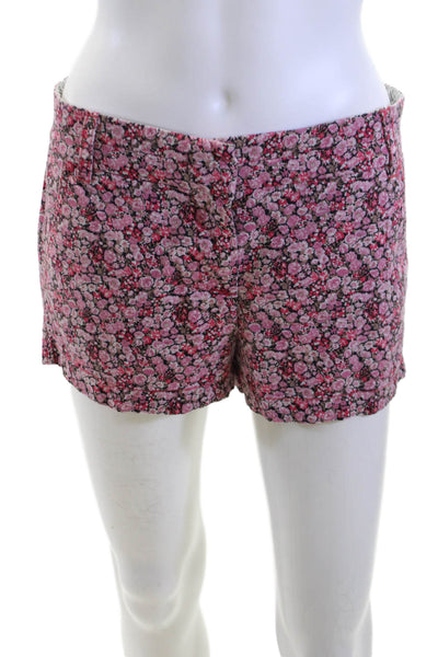 J Crew Unisex Pink Floral Cotton Shorts Size 2