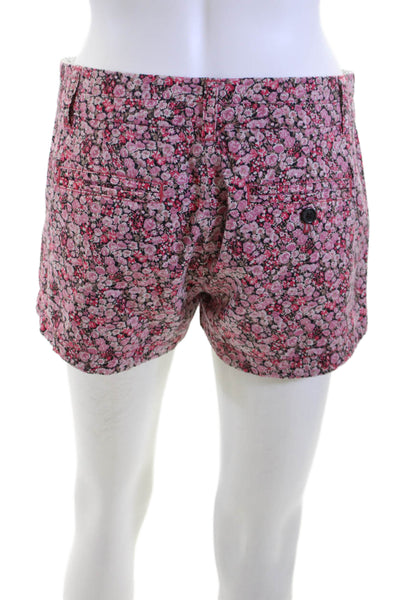 J Crew Unisex Pink Floral Cotton Shorts Size 2