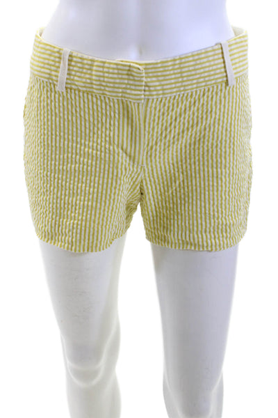 J Crew Unisex White Striped Cotton Chino Shorts Size 0